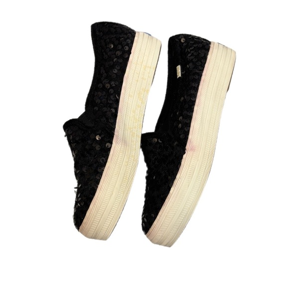 Kate Spade x keds black sequin slip on sneakers - Picture 4 of 6